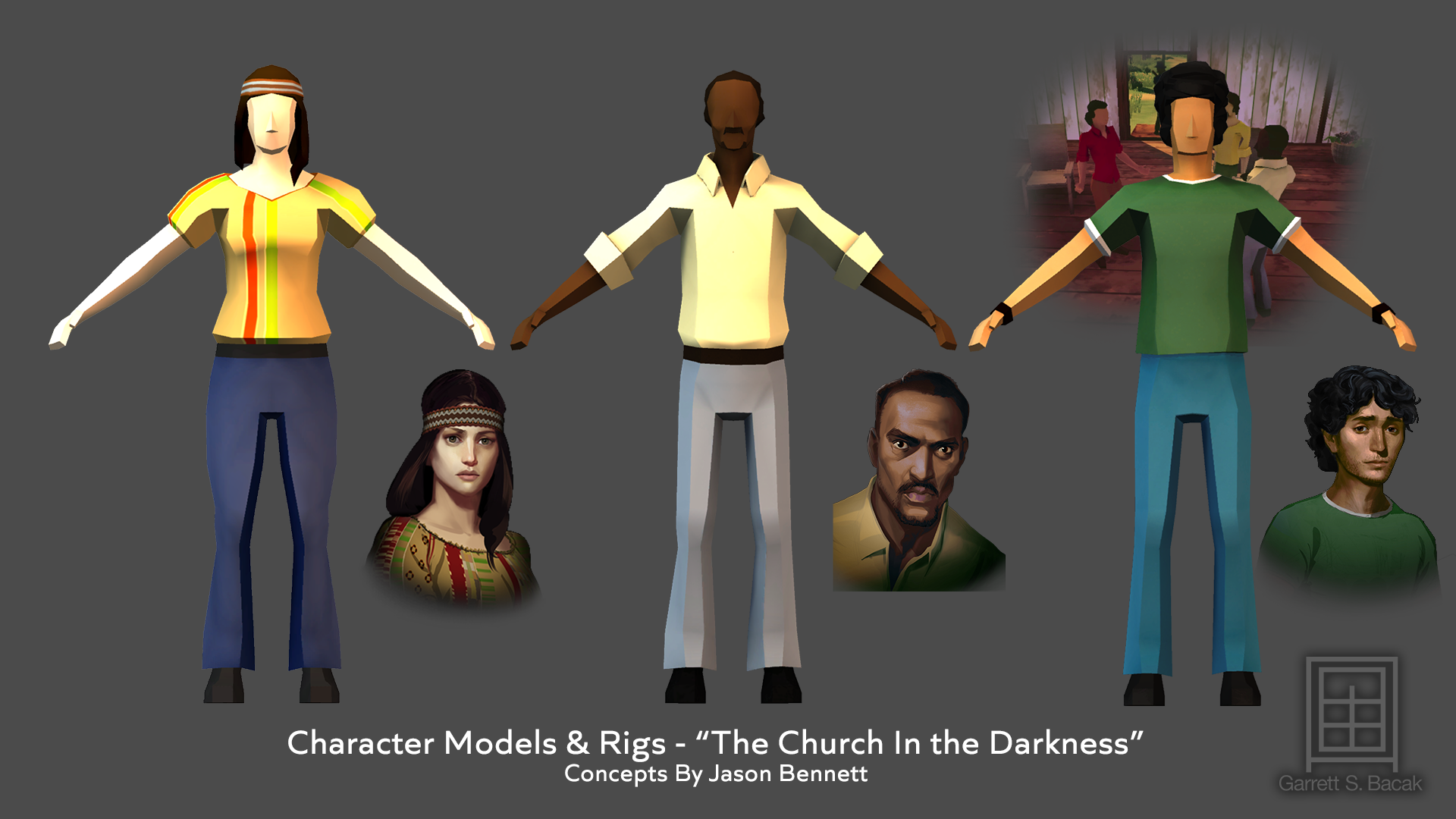 The Church In the Darkness - Various Characters<br>Character Models, Textures, and Rigs