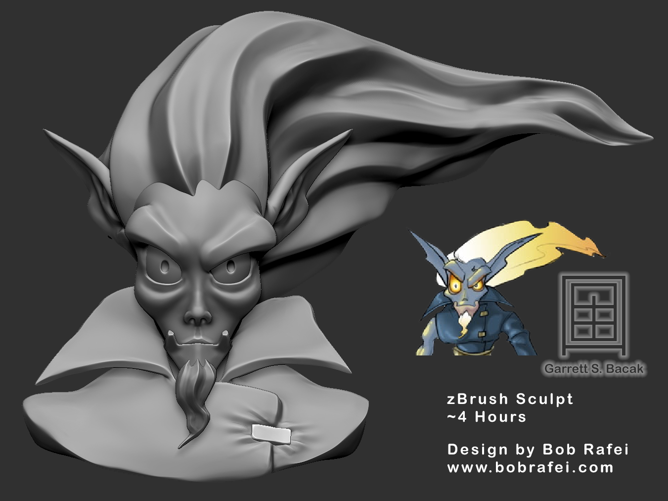 ZBrush Speed Sculpt: Gol from Jak and Daxter<br>~4 Hours<br>Concept by Bob Rafei