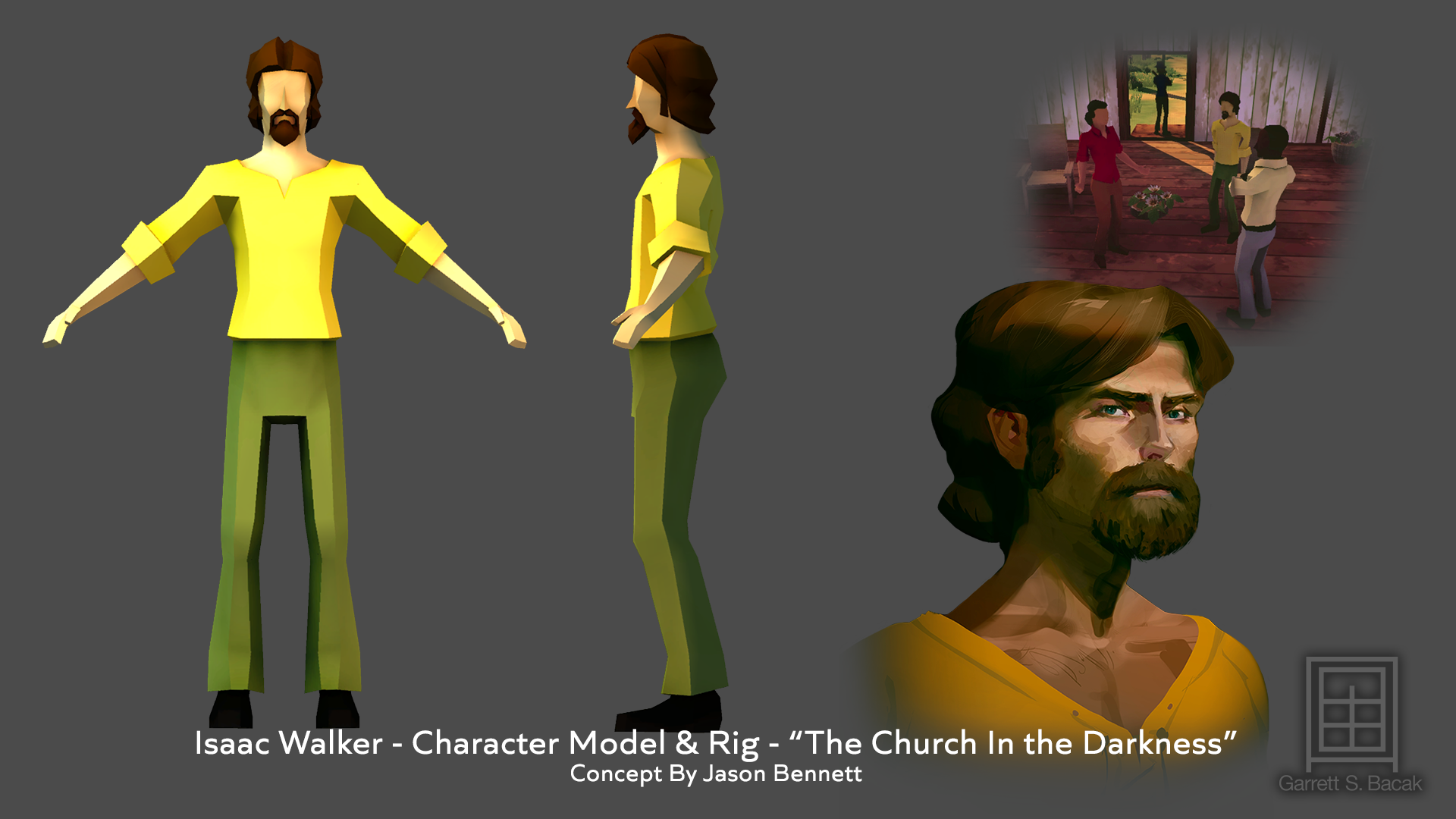 The Church In the Darkness - Isaac Walker<br>Character Model, Texture, and Rig